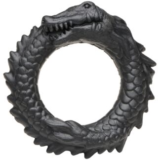 Creature Penises Black Caiman Silicone Penis Ring - Black