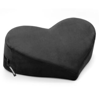 Heart Wedge Sex Pillow - Microvelvet - Black