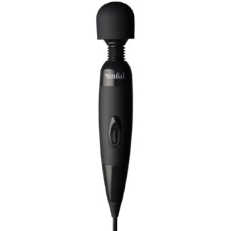 Sinful Classic Midi Magic Wand Vibrator - Black