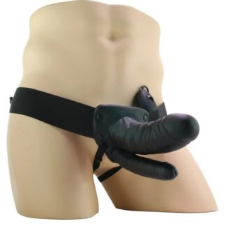 Unisex Vibrating Hollow Double Penetration Strap-On