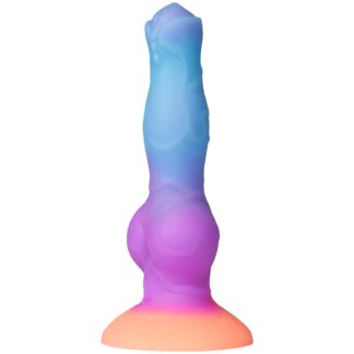 Creature Cocks Glow-in-the-Dark Space Cock Silicone Dildo 8.8 inches - Mixed colours