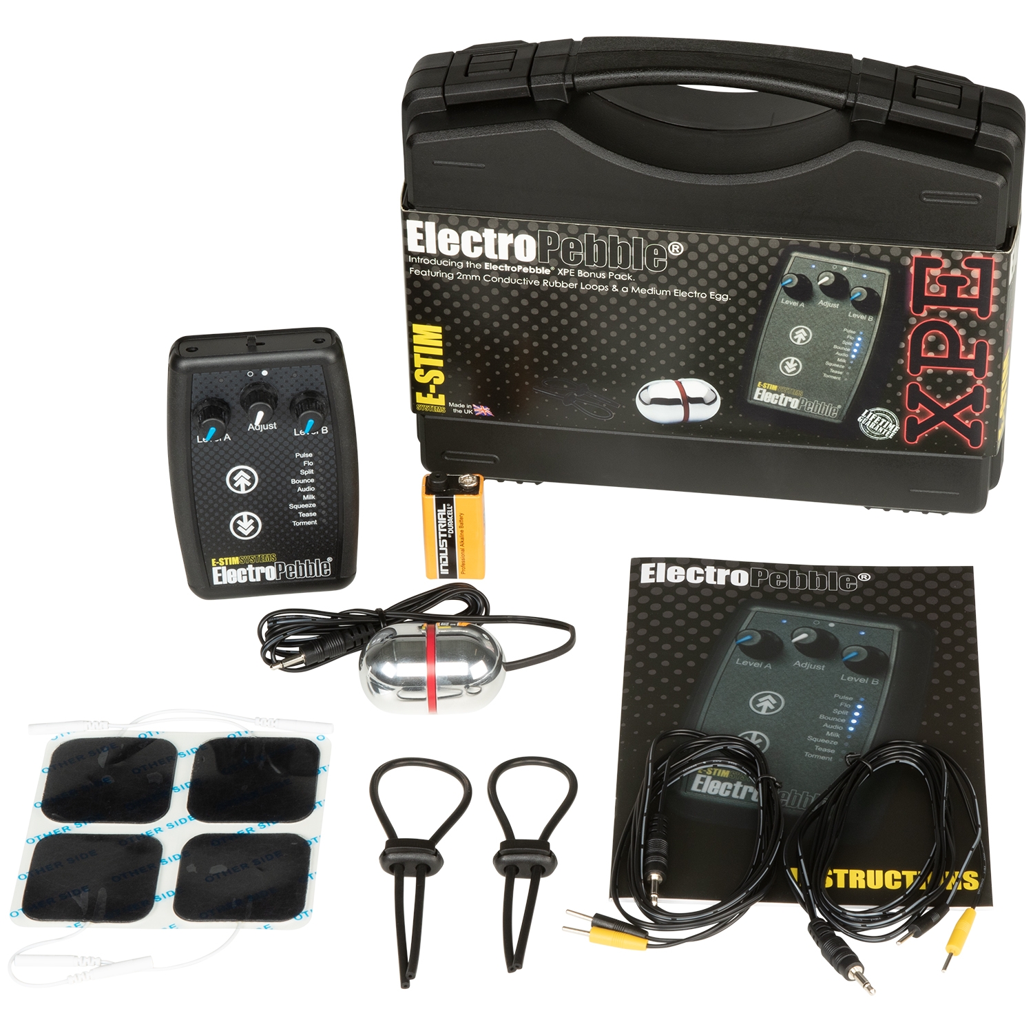E-Stim ElectroPebble XPE Power Box Set - Black