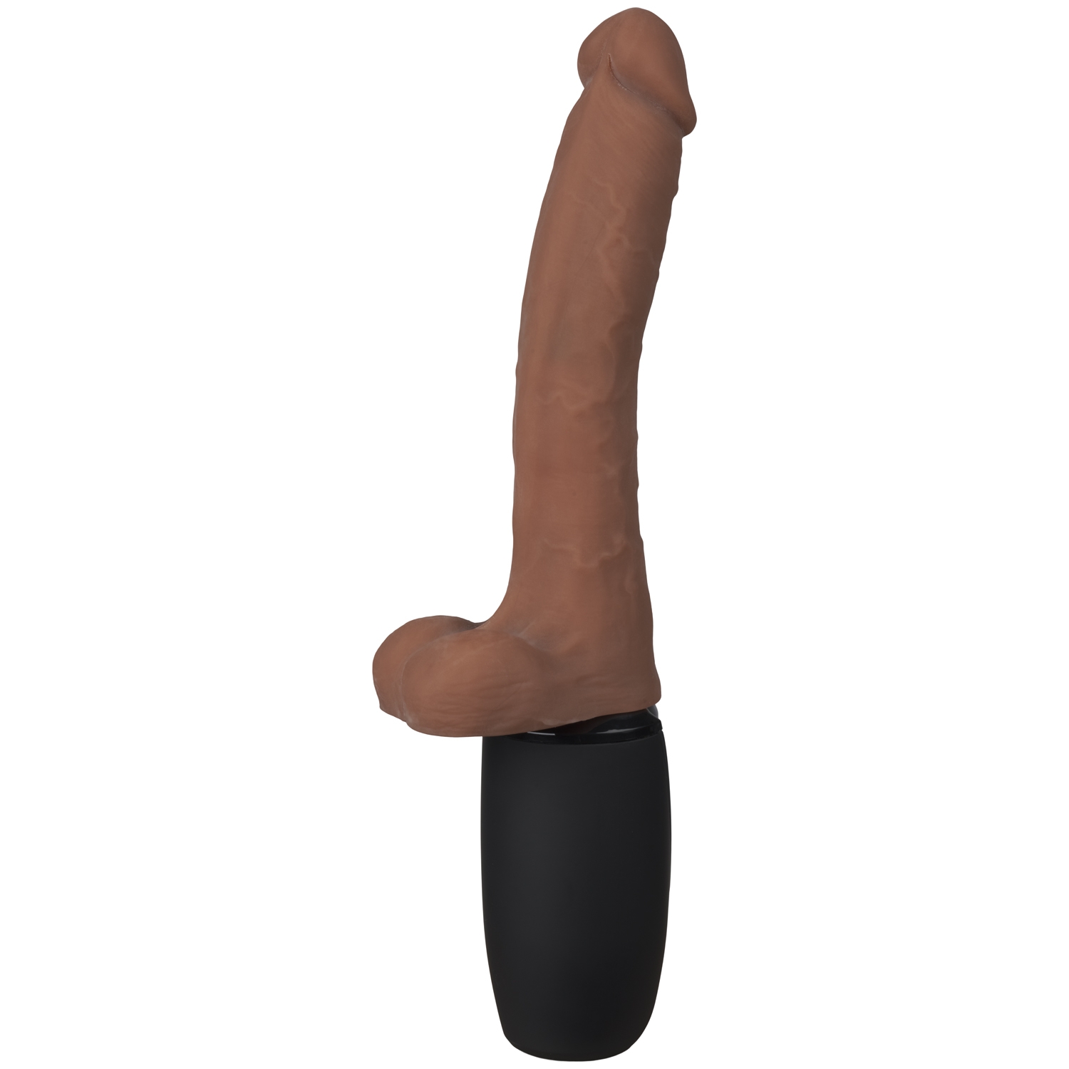 King Cock Plus Thrusting Cock with Balls 12 inches Brown - Brown