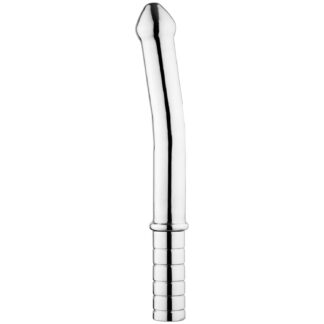 Kiotos Mega Stainless Steel Slightly Curved Dildo - Silver