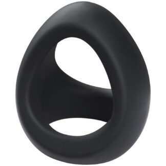 Love To Love Flux Ring Silicone Double Cock Ring - Black
