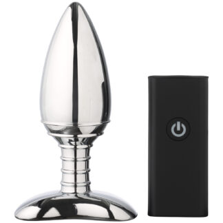 Nexus Cestos Aluminium Remote Control Vibrating Butt Plug - Silver