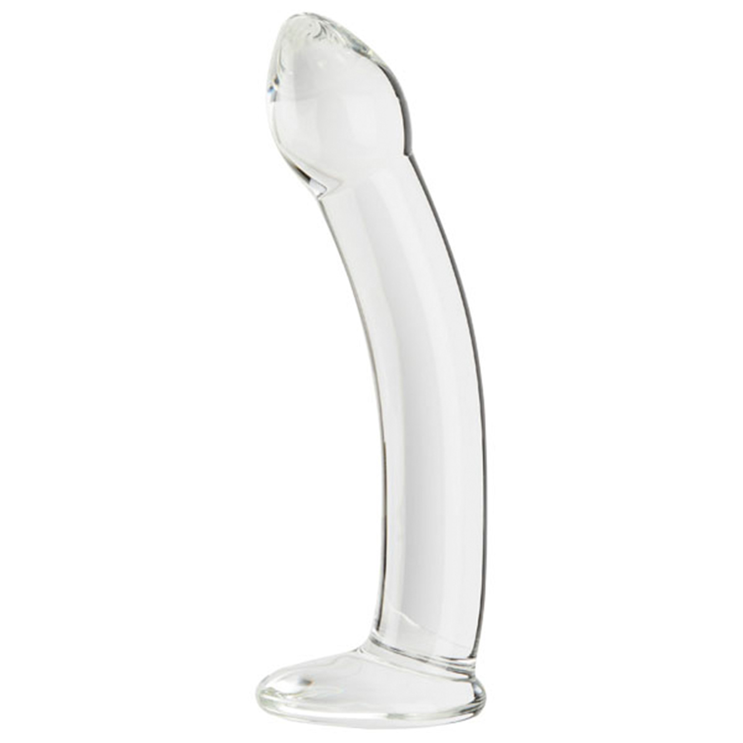 Sinful Curvy Clear Glass Dildo - Clear