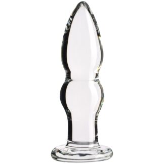 Sinful Groove Medium Glass Butt Plug - Clear