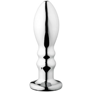 Sinful Rumble Groove Vibrating Butt Plug - Silver