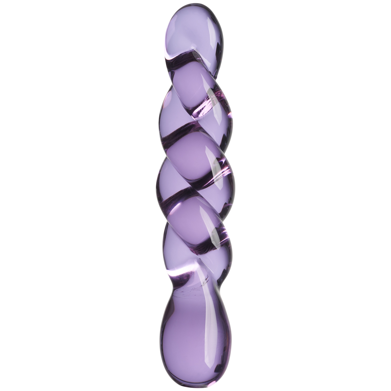 Sinful Twisted Lover Glass Dildo 7.8 inches - Pink