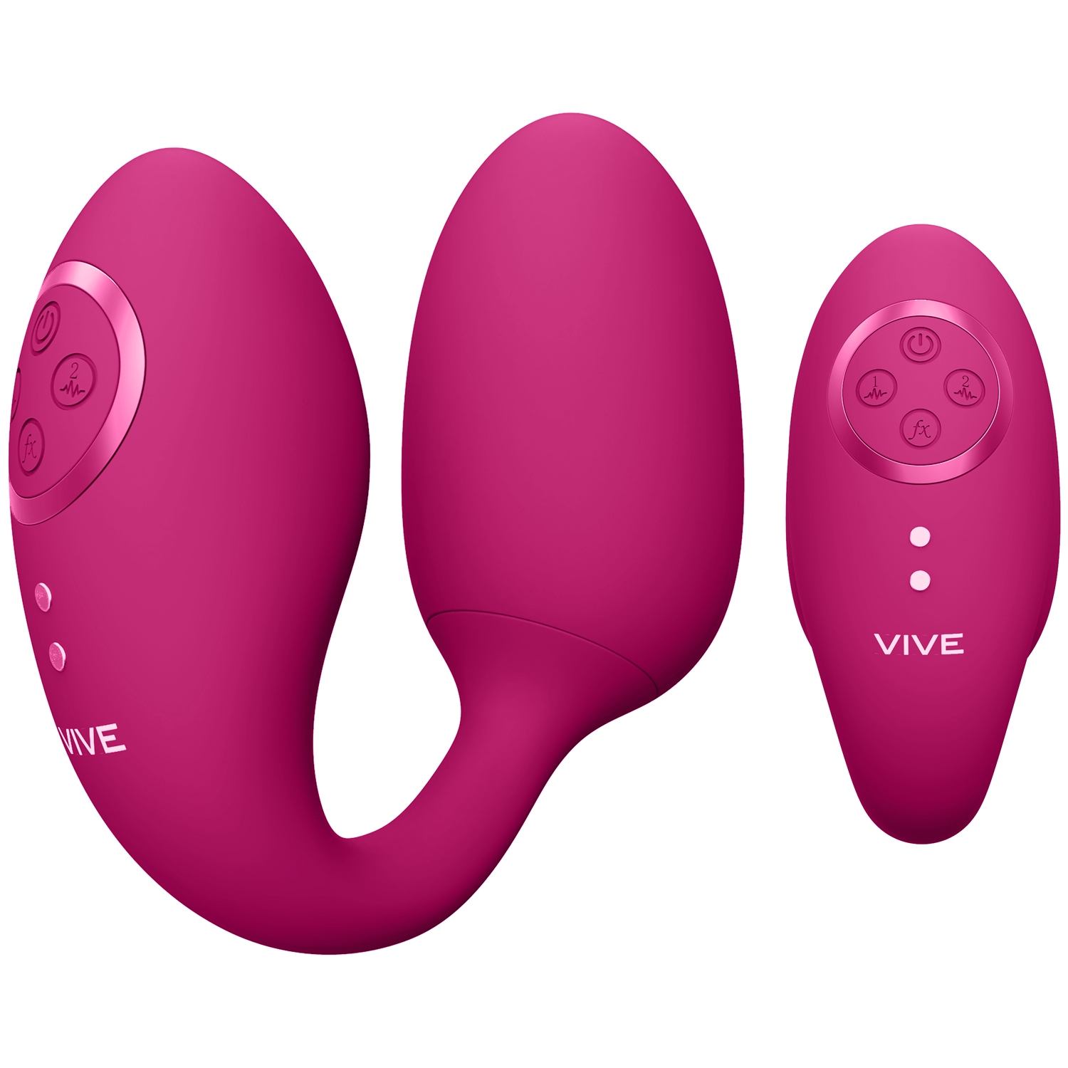Vive Aika Remote-controlled Double-action Pulse-Wave & Vibrating Love Egg - Rose