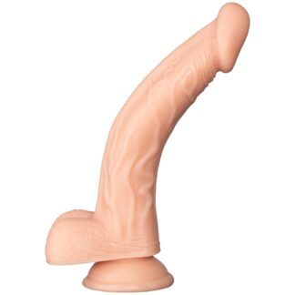 Willie City Classic Dark Realistic Curved Dildo 7.9 inches - Nude