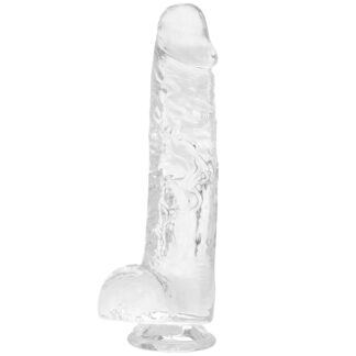 Willie City Classic Realistic Frosted Clear Dildo 9.6 inches - Clear