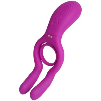 baseks Dual Fun Couple's Cock Ring - Purple