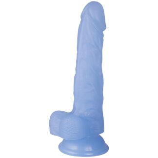 baseks Jellies Realistic Small Blue Dildo with Suction Cup 7.9 inches - Blue