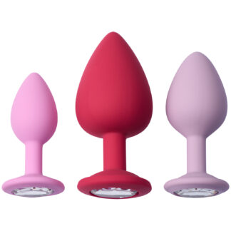 baseks Jewel Butt Plug Training Set - Pink
