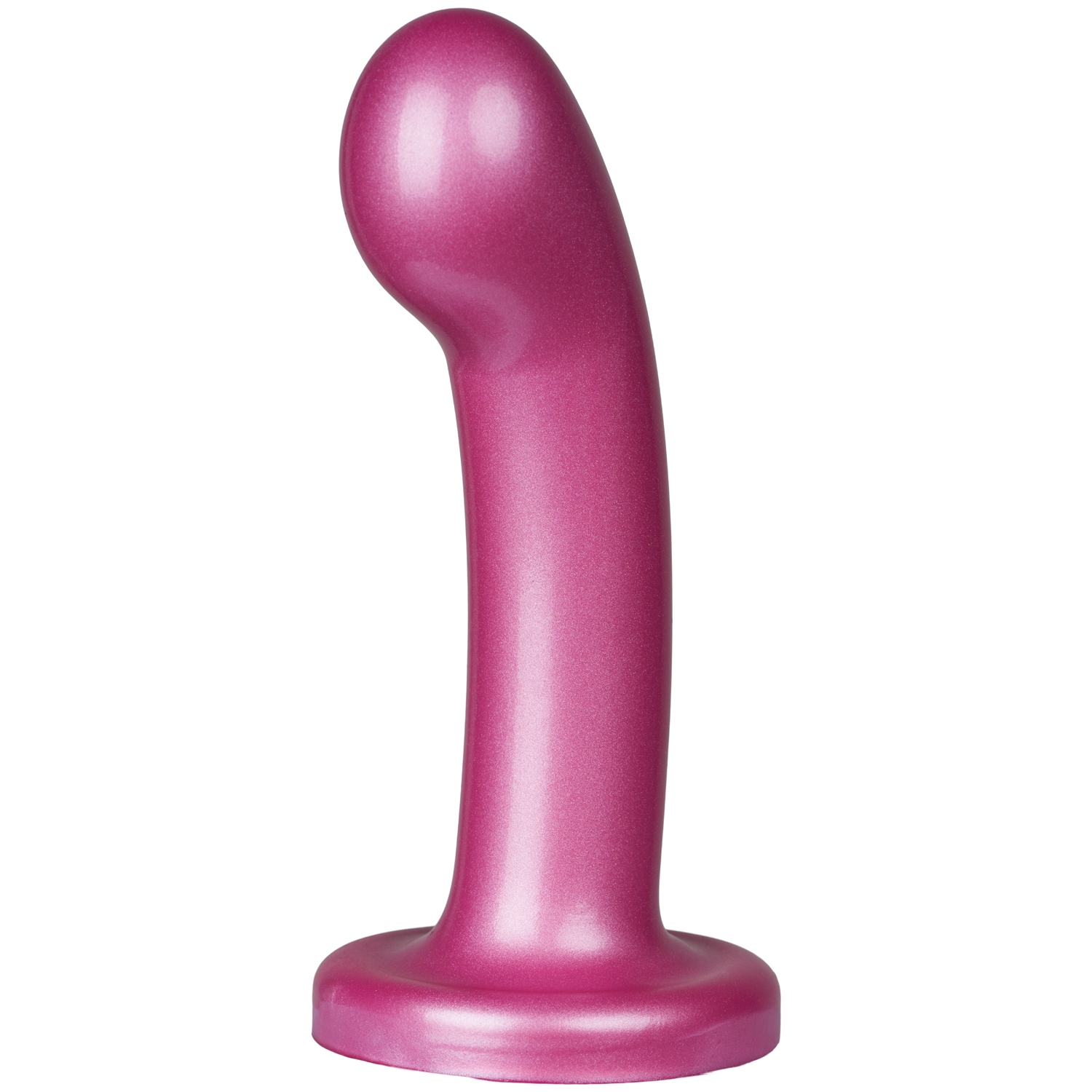 baseks Shiny Light Blue G-Spot Dildo 5.5 inches - Pink