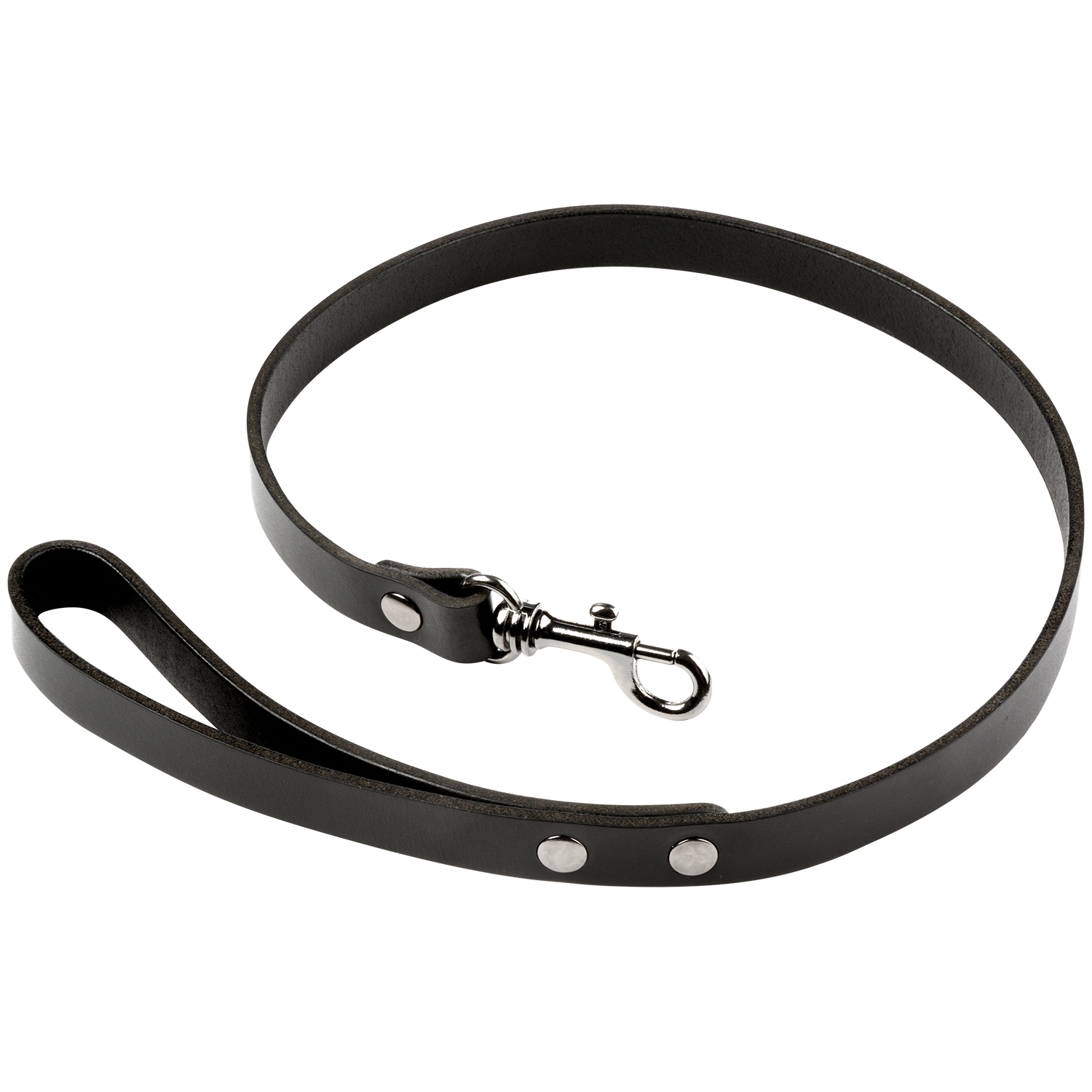obaie Real Leather Classic Leash - Black