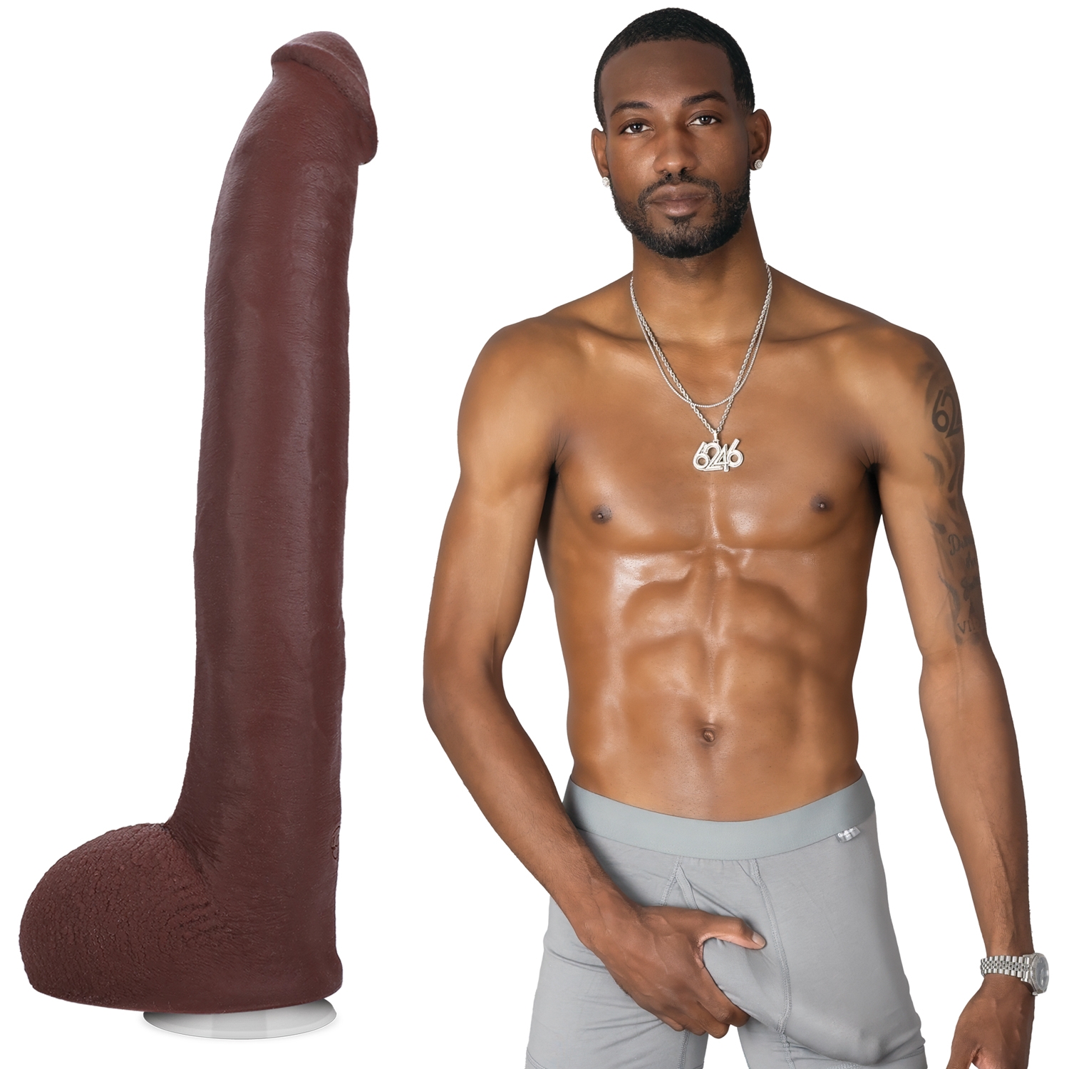 Signature Cocks Hollywood Cash Dildo - Brown