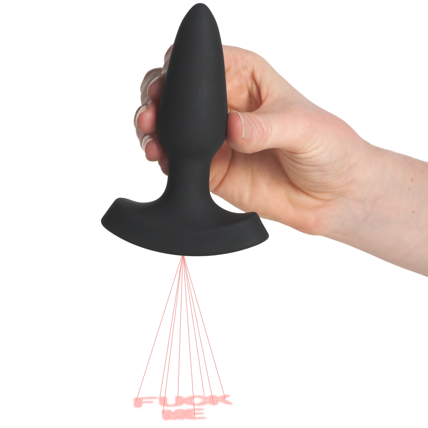 Booty Sparks Laser Series Bang Me Small Remote-controlled Butt Plug - Black