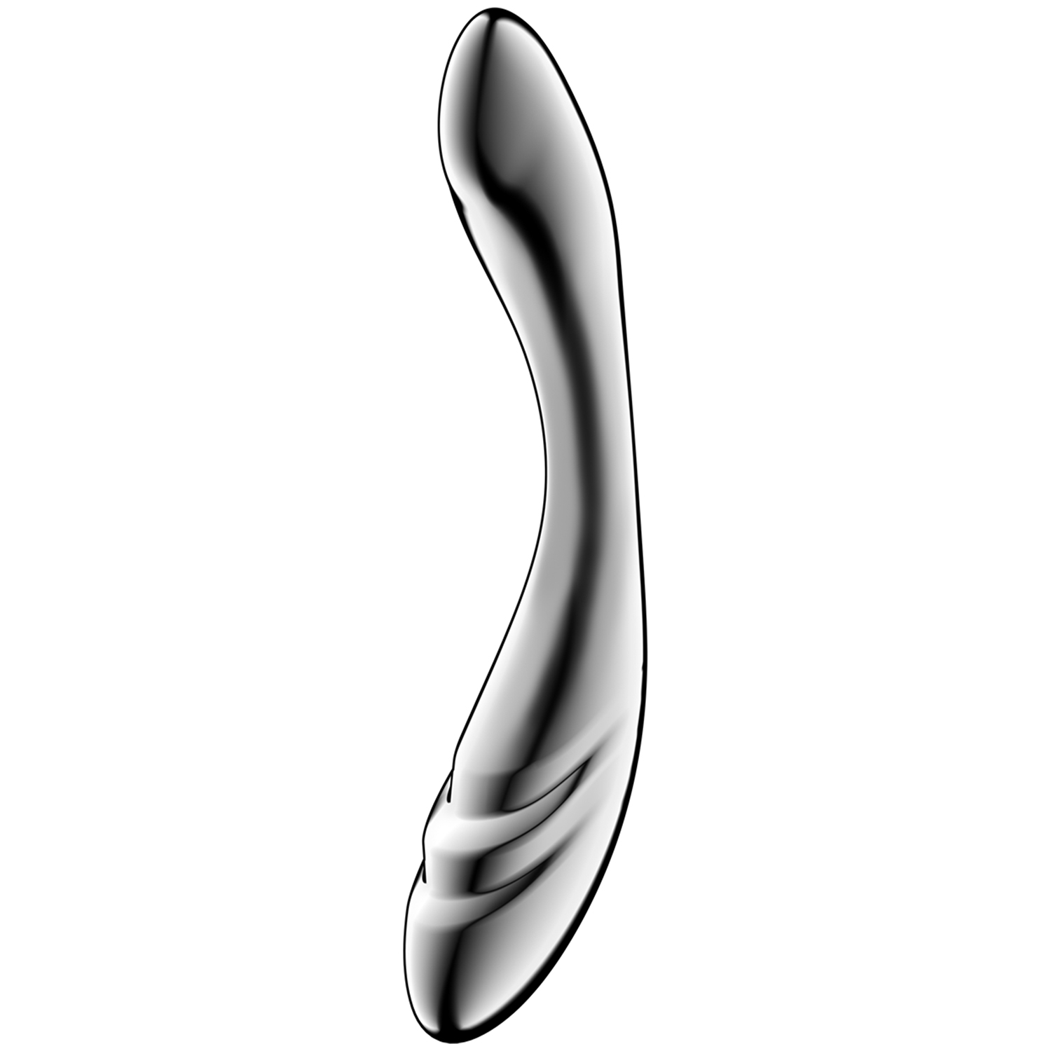Satisfyer Pure Gravity 3 Steel Dildo - Silver