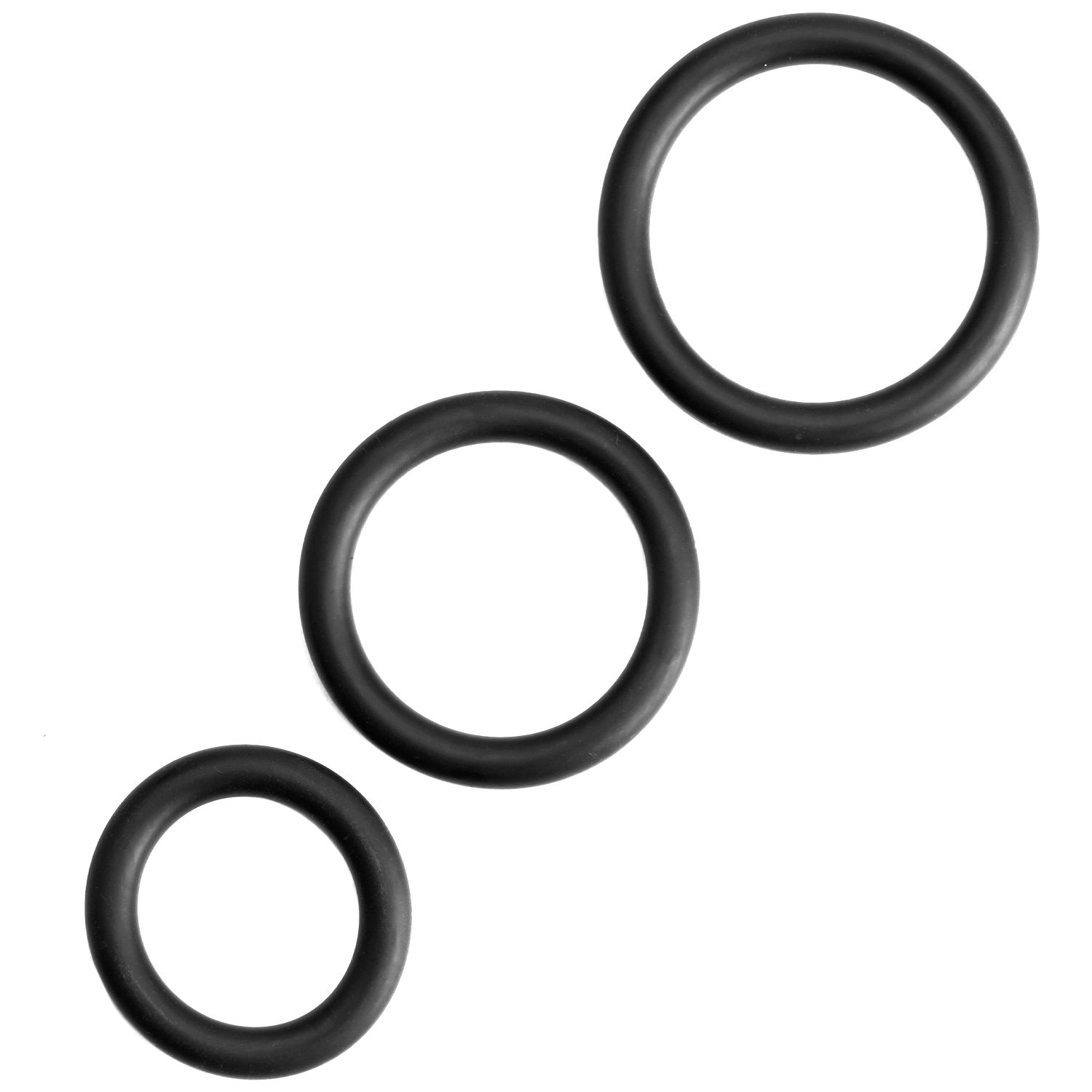 Sinful Cock Ring Set 3 pcs - Black