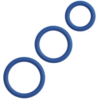 Sinful Cock Ring Set 3 pcs - Blue