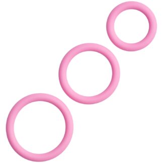 Sinful Cock Ring Set 3 pcs - Pink