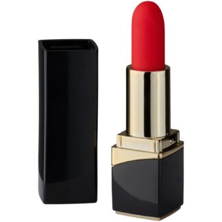 Baseks Hot Red Lipstick Clitoral Vibrator - Black