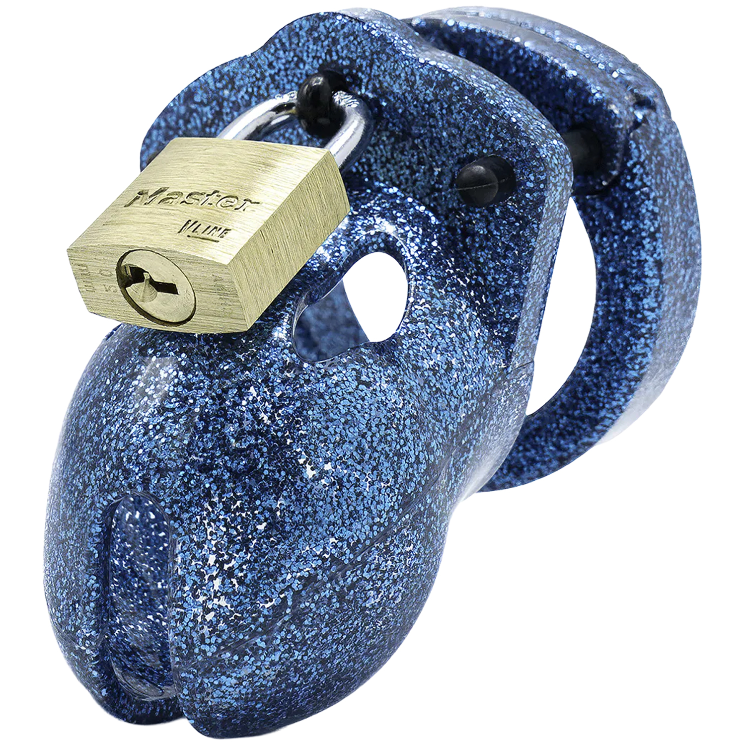 CB-X Mr. Stubb Glitter Chastity Cock Cage Kit 4,45 cm - Blue