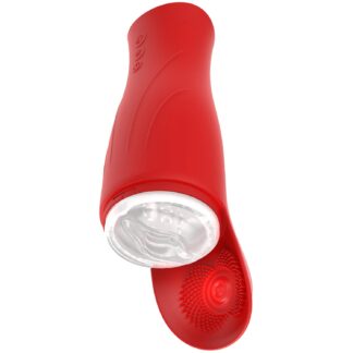 Hidden Desire Fusion X Super Suction Nutbuster Triple Masturbator - Red