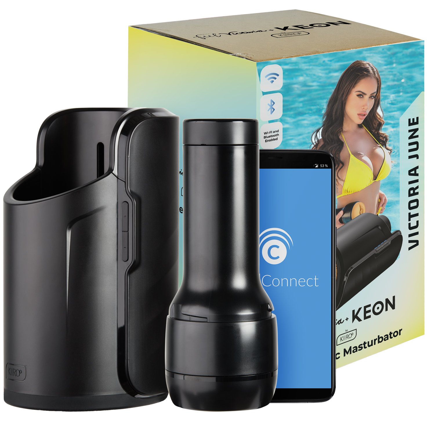 Kiiroo Keon WiFi & Feel Victoria June Combo Set - Black