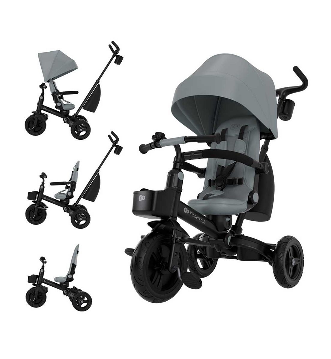 Kinderkraft Aveo 2 Plus Tricycle - Grey