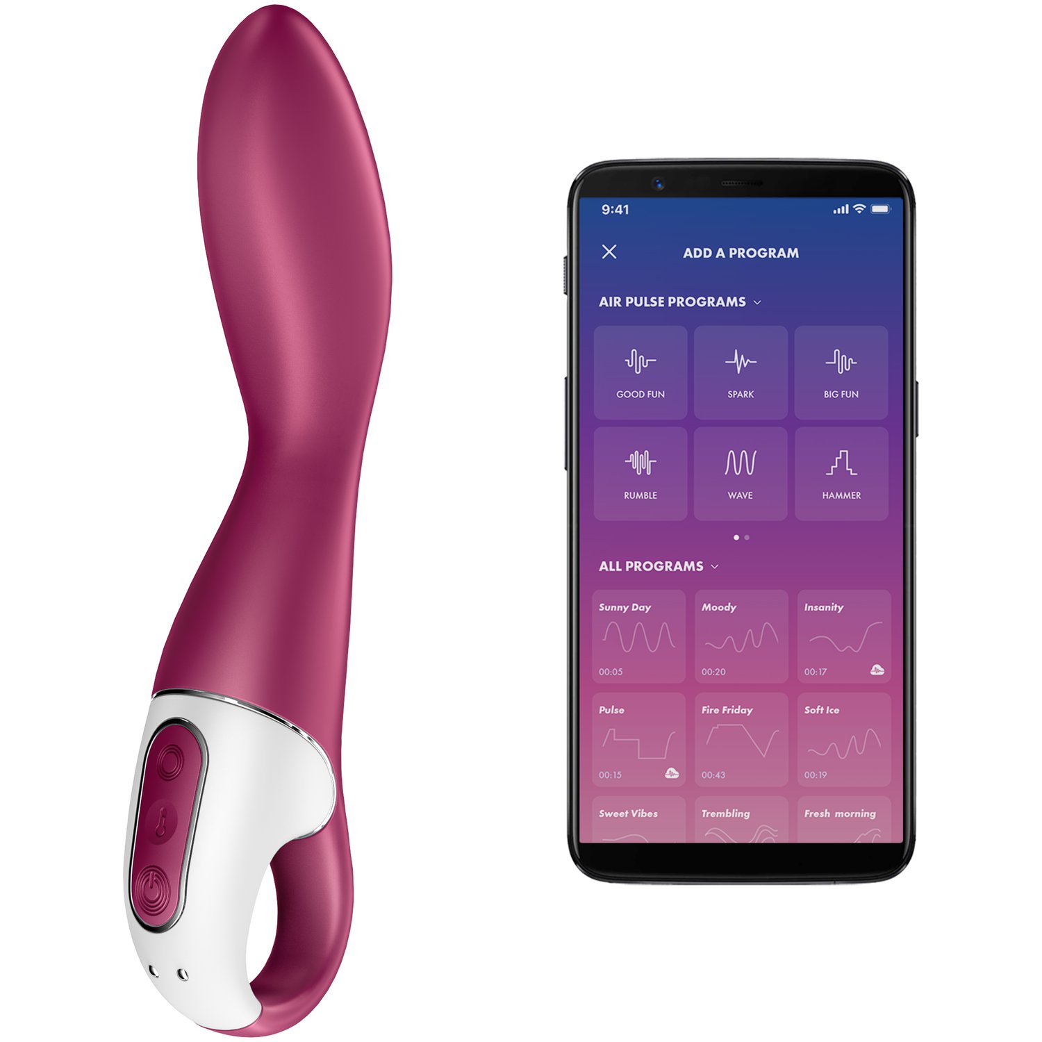 Satisfyer Heated Thrill App-Controlled G-Spot Vibrator - Red