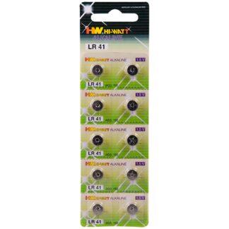 Hi-Watt Alkaline Batteries AG3 - LR41 10 pcs - Silver