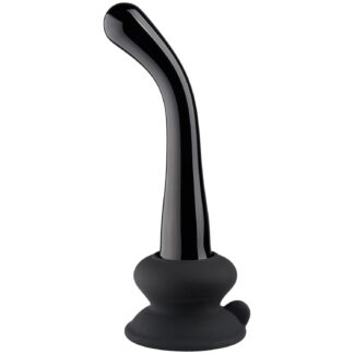 Icicles No. 87 Hand Blown Glass Massager - Black