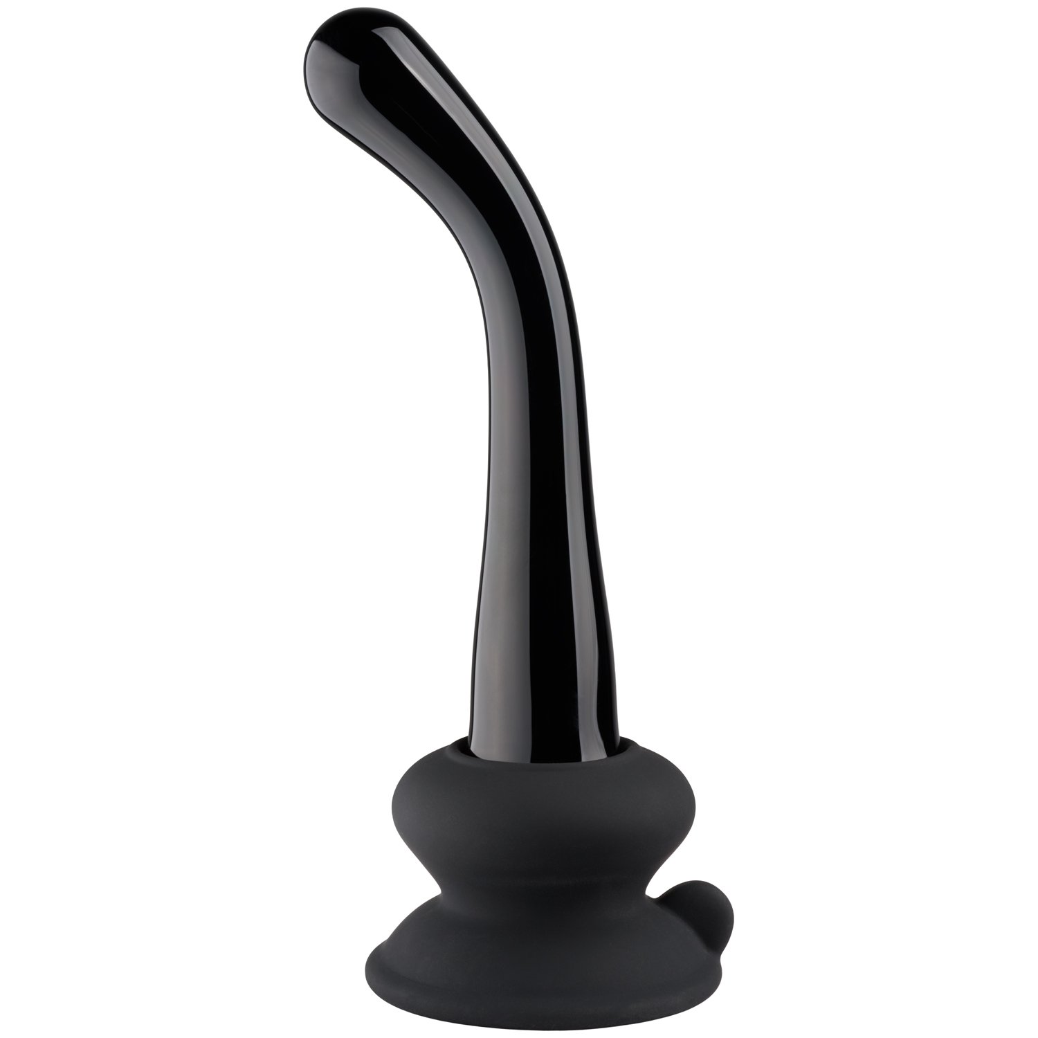 Icicles No. 87 Hand Blown Glass Massager - Black