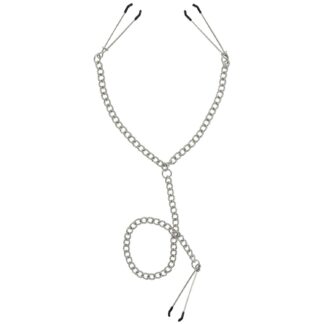 Master Series Anais Y Style Nipple and Clitoris Clamps - Silver