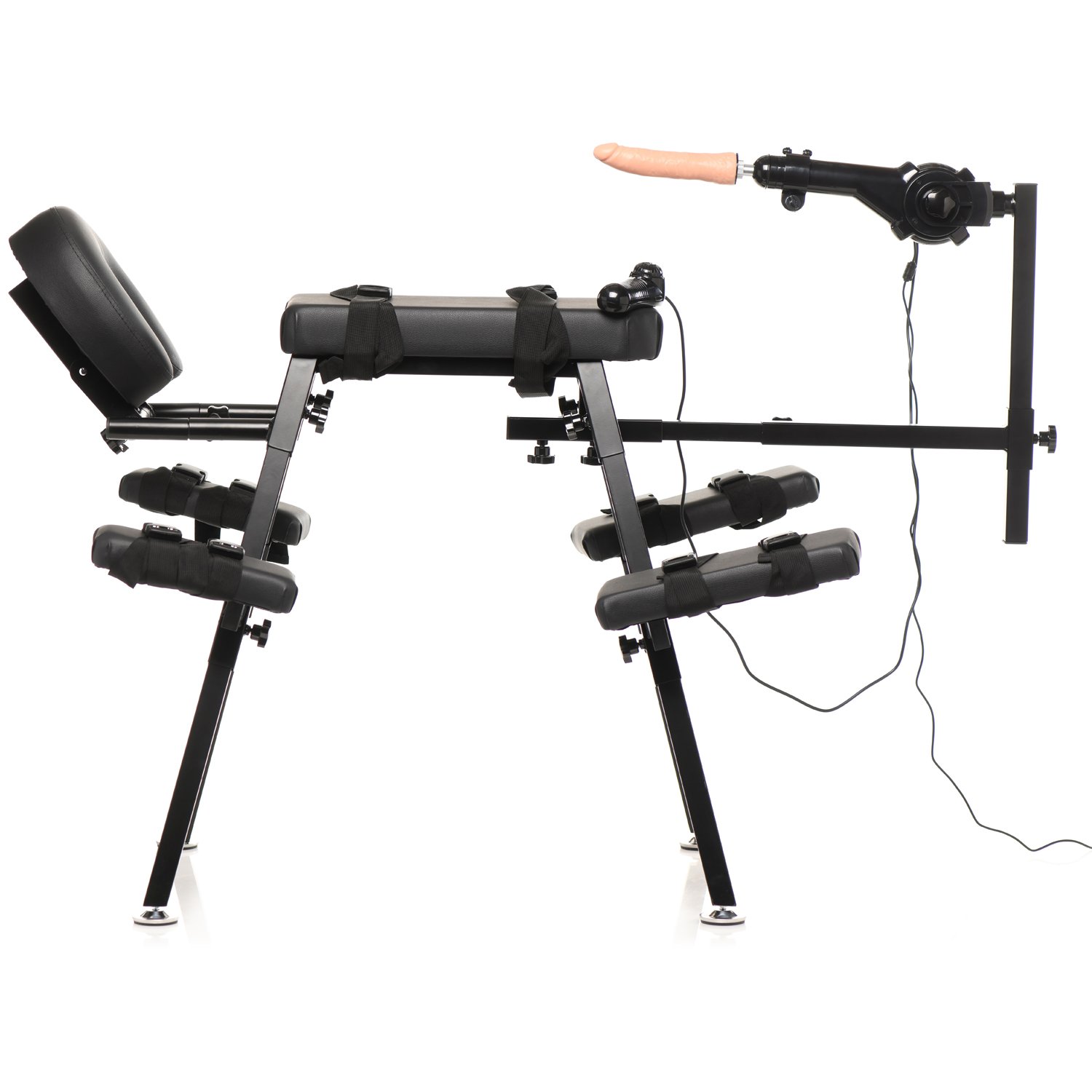 Master Series Obedience Bench with Sex Machine - Black