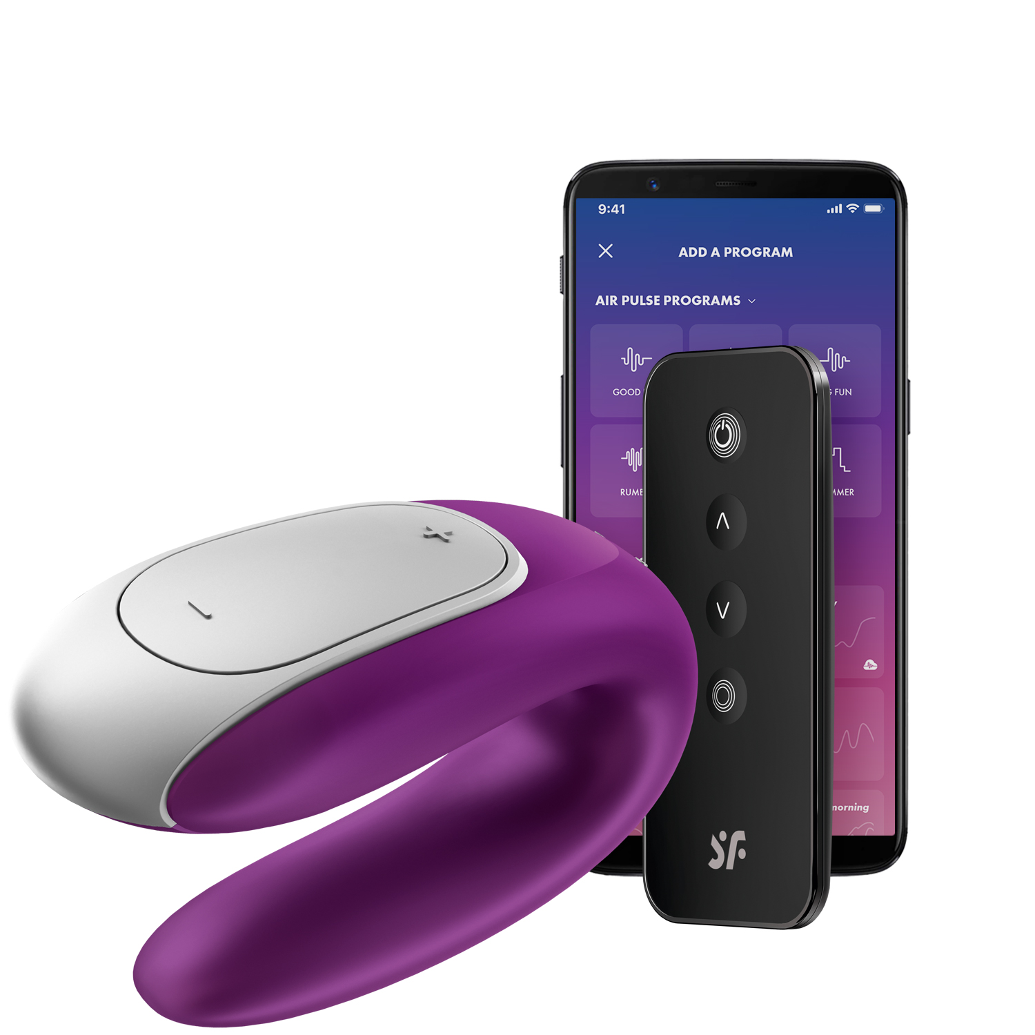 Satisfyer Double Fun App-Controlled Couple's Vibrator - Purple
