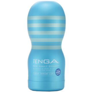 TENGA Deep Throat Cup Masturbator Cool Edition - White