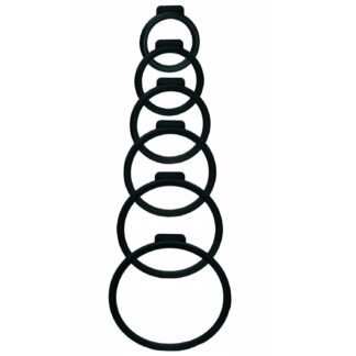 Tantus Silicone O-Ring Set of 6 - Black
